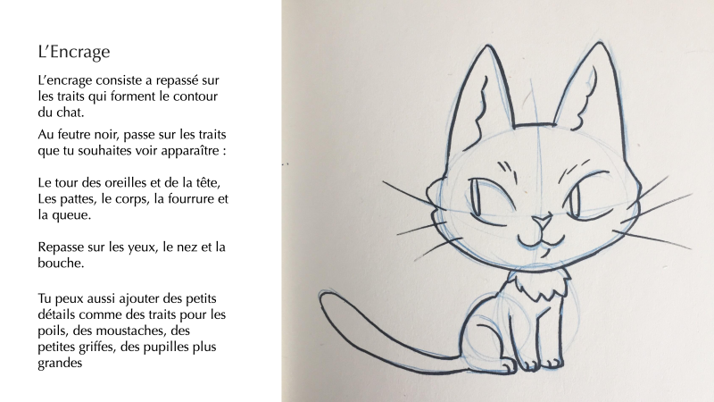 Dessiner un chat pas à pas