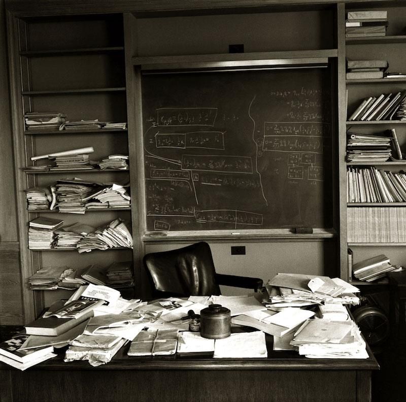 Bureau d'Einstein le jour de sa mort, le 18 avril 1955