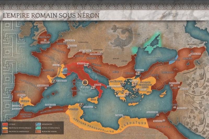 Historia BD Murena Carte de l'Empire romain sous Néron