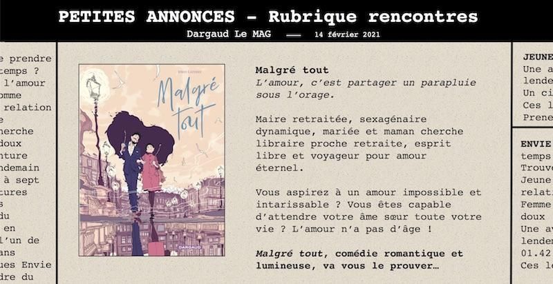 Petite annonces - Rencontre - Malgré Tout