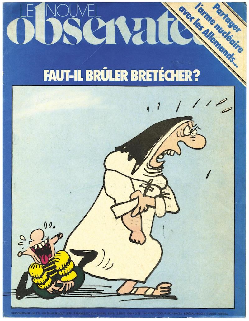 Couverture de l'Obs par Claire Bretécher