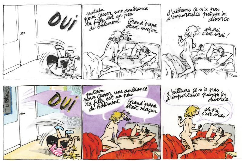 Mise en couleur de Claire Bretécher