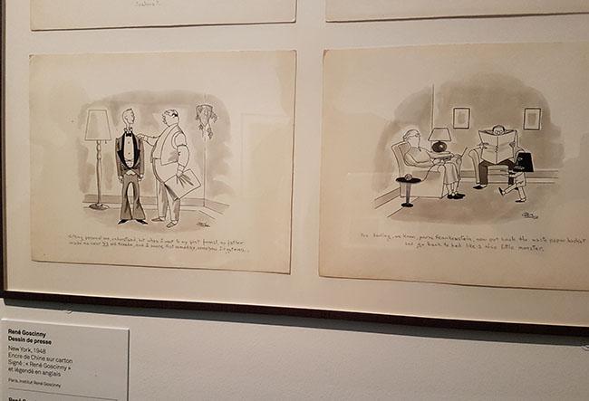 On connaît peu René Goscinny, dessinateur, il a pourtant commencé sa carrière aux Etats-Unis avec des dessins de presse...