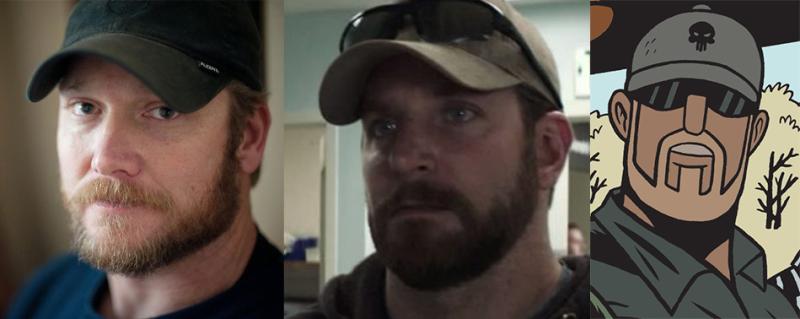 Le vrai Chris Kyle, Bradley Cooper interprétant Chris Kyle dans American Sniper, Chris Kyle par Brüno