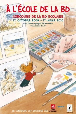 Affiche du Concours de la BD Scolaire par Alexis Dormal