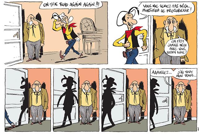 Cases extraites du Lucky Luke vu par Bouzard