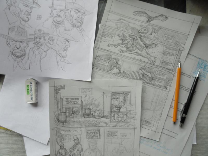 Storyboard de planches et recherche de personnage