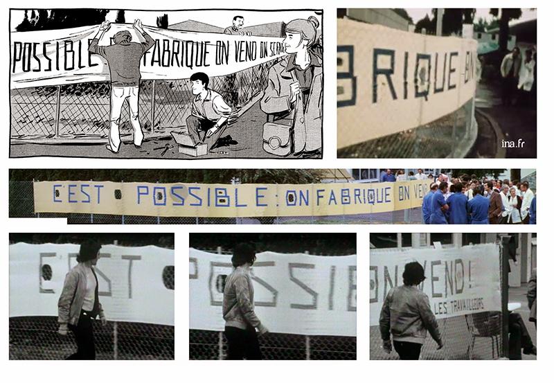 Le 18 juin 1973, la remise en route de la chaîne de production par les travailleurs est décidée en assemblée générale. C'est le célèbre slogan : &quot;C'est possible, on fabrique, on vend, on se paie.&quot;