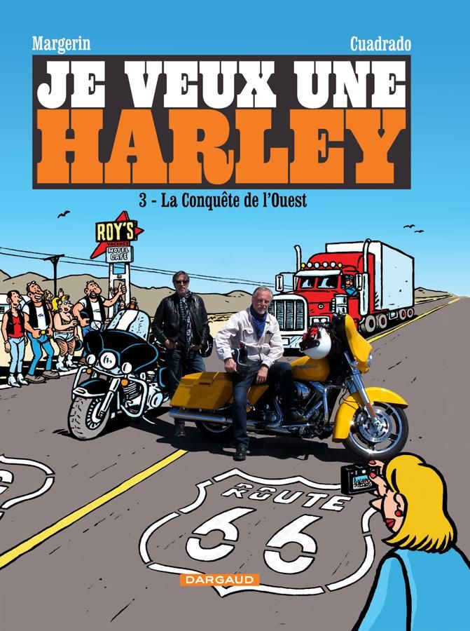 Photomontage mêlant la couverture du tome 3 et une photo du road trip